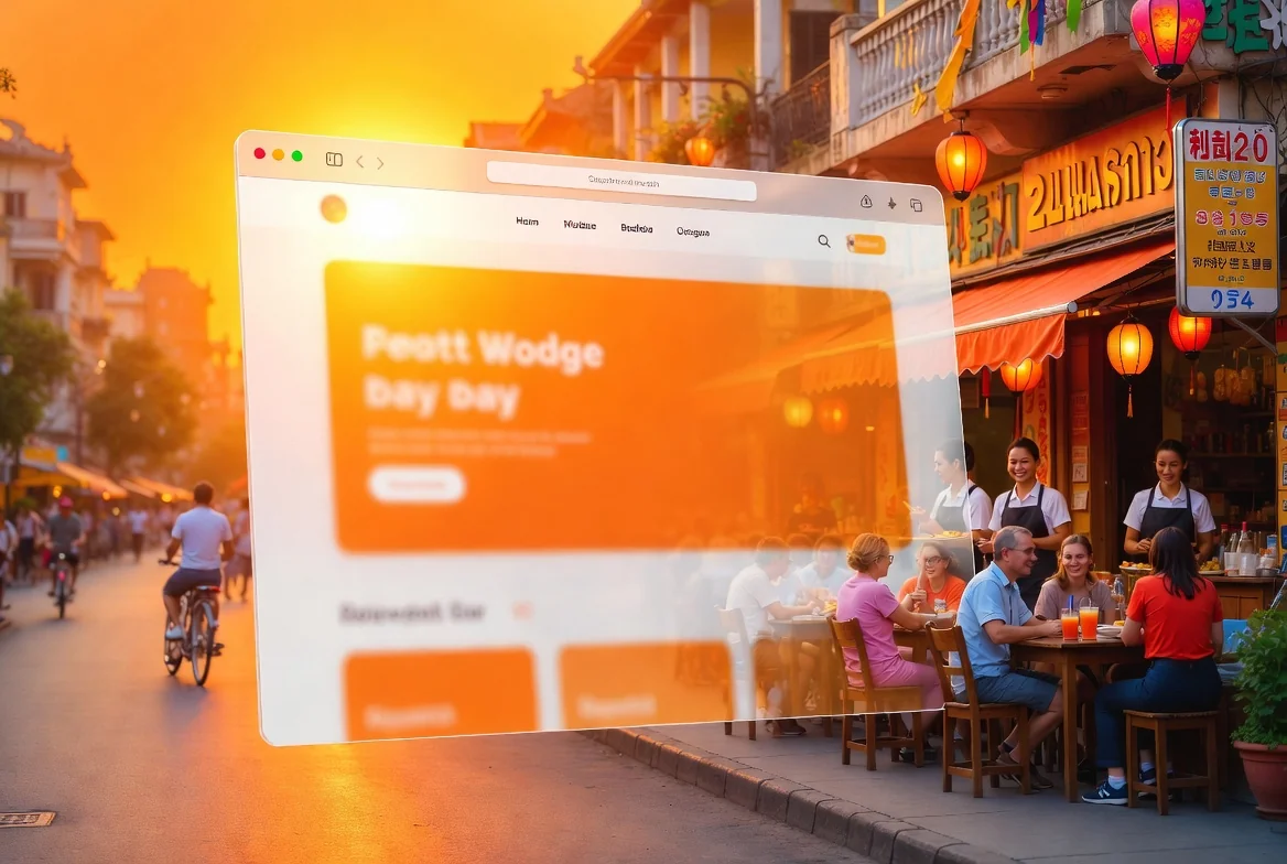 Рекламный баннер кафе в городе