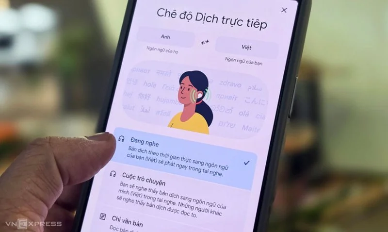 Функция перевода в реальном времени от Google поддерживает вьетнамский язык